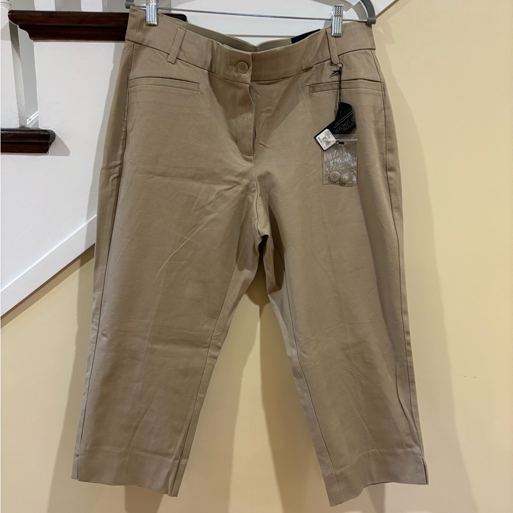 Lane Bryant Tan Cropped Pants NWT